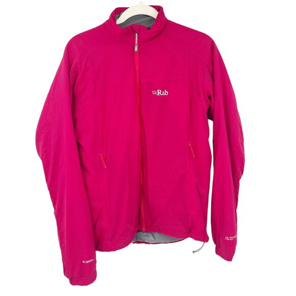Rab Womens Outdoor Hiking Winter Mesh Lined‎ Full Zip Strata Jacket Size M Pink - Picture 1 of 9